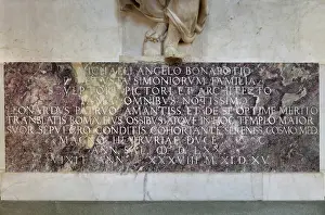 Buonarotti: Tomb of Michelangelo, Santa Croce, Florence, Tuscany, Italy