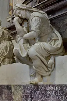 Buonarotti: Tomb of Michelangelo, Santa Croce, Florence, Tuscany, Italy