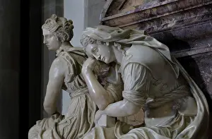 Giovan: Tomb of Michelangelo, Santa Croce, Florence, Tuscany, Italy