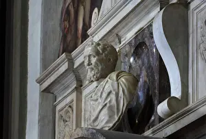 Giovan: Tomb of Michelangelo, Santa Croce, Florence, Tuscany, Italy