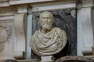 Giovan: Tomb of Michelangelo, Santa Croce, Florence, Tuscany, Italy