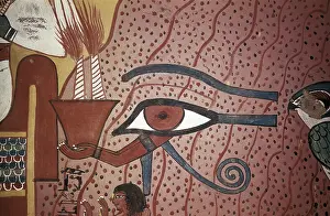 1290: Tomb of Pashed.. Egyptian mural painting