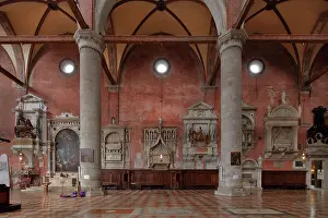 1430s: Tombs, Basilica of San Giovanni e Paolo, Venice, Italy