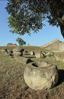 Tarquinia: Tombs, Monterozzi necropolis, Tarquinia, Lazio, Italy