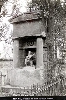 Dobling: Tombstone at the old Dobling cemetery
