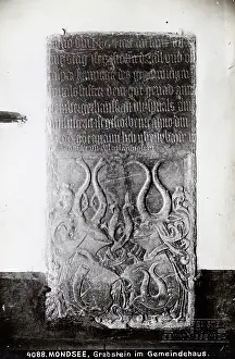 Mondsee: Tombstone in the parish hall Mondsee