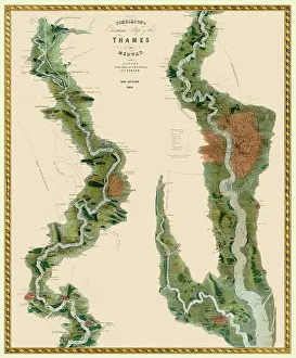 Medway: Tomlinson's map of the River Thames and River Medway