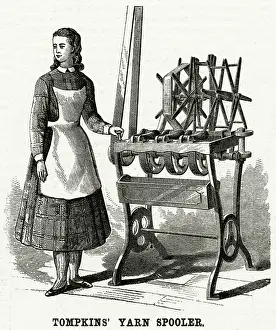 Spool: Tompkin's yarn spooler 1875