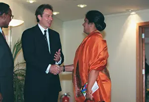 Chogm: Tony Blair Greets Chandrika