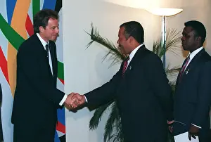 Chogm: Tony Blair Greets Owen Arthur