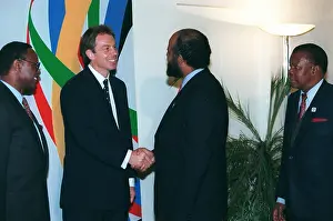 Chogm: Tony Blair Greets Serge Voher