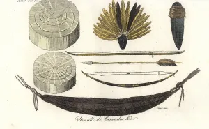 Ferrrario: Tools of the extinct Coroados people including