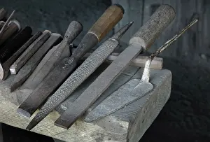 Novo: Tools, Forge, Chateau de Guedelon, Treigny, Burgundy, France