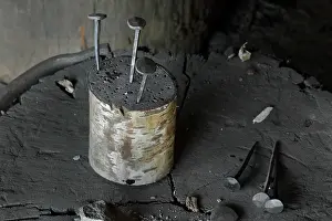 Novo: Tools, Forge, Chateau de Guedelon, Treigny, Burgundy, France
