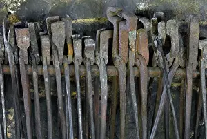 Novo: Tools, Forge, Chateau de Guedelon, Treigny, Burgundy, France