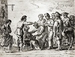 Dentists: Tooth breaker showing a pulled tooth, 17th century