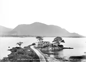 Kerry: Torc Mountain and Mc.Cartie Mor's Castle, Killarney, from La