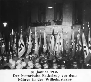 Torchlight: Torchlight procession in Berlin 30.01.1933