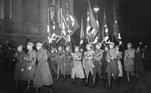 Torchlight: Torchlight procession for Hitler's takeover of SS, SA and S