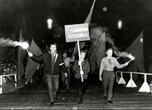 Sozialistische: Torchlight procession of Social Democratic Party of Austria
