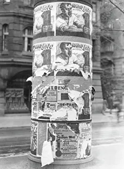 Torn down election poster of the SPD, 1929