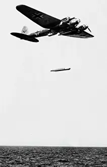 Drops: Torpedo launch of a Heinkel He 111