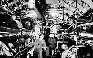 Typically: Torpedo Room of a U-boat, pre-Second World War
