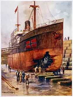 Torpedoed: TORPEDOED SHIP IN DOCK