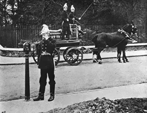 Bruce Castle Museum: Tottenham Fire Fighters testing Fire Alarm Telephone