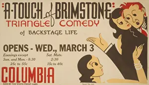 Backstage: A touch of brimstone - triangle comedy of backstage life
