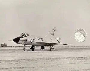 1351: Touchdown after first flight of the Convair TF-102A Delta Da