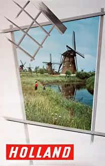 Windmills: Tourism poster - Holland