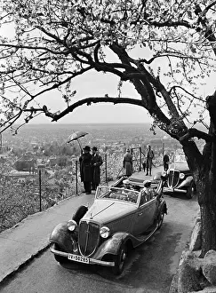 Trippers: Tourists admire the view, 1936