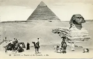 Levy: Tourists at the Pyramids and the Sphinx, Cairo, Egypt