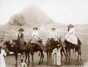 Gizeh: Tourists riding camels