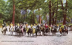 Yosemite: Tourists setting out, Yosemite Valley, California, USA