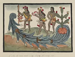 Mexica: Tovar Codex, Aztec Ritual Offering Against Drought