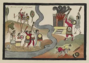 Mexica: Tovar Codex, Battle of Coyoac gn, 15th Century