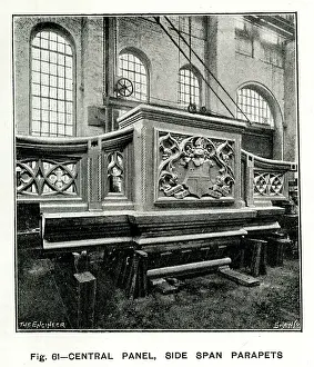 Feat: Tower Bridge, central panel, side span parapets