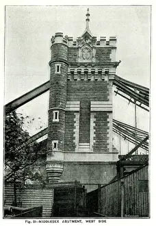 Middlesex: Tower Bridge, Middlesex Abutment, West Side