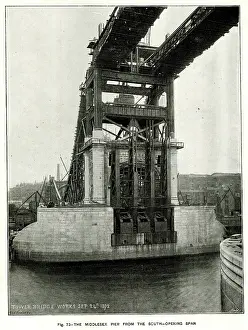 Middlesex: Tower Bridge, Middlesex Pier from south