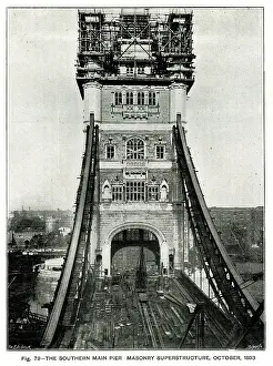 Scaffolding: Tower Bridge, Southern Main Pier, masonry superstructure