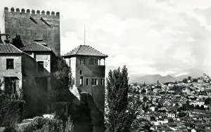 Albaicin: Tower of Comares and view of the Albaicin, Alhambra, Grenada
