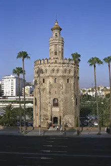 Sevillian: Tower of the Gold. 13th c. SPAIN. ANDALUSIA