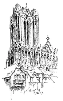 Rheims: A Tower of Rheims Cathedral