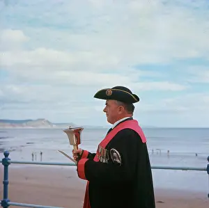 Tricorne: Town crier in action, Lyme Regis, Dorset