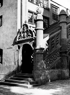 Stair: The Town Hall in Noerdlingen, 1944