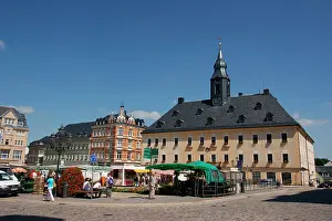 Annaberg: Town hall and square, Annaberg-Buchholz, Saxony, Germany