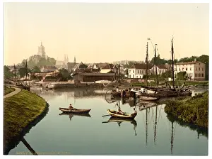 Cleves: Town and harbor, Cleves, Westphalia, Germany