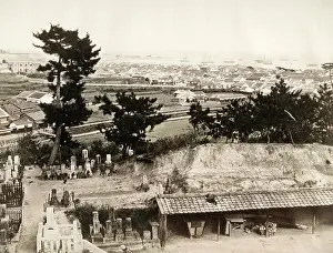 Thatch: Town and harbour of Kobe. Japan